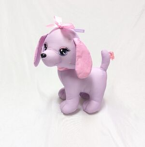 Vintage 2002 Matel Barbie Shampoochie Color Changing Plush Stuffed Dog Puppy  9"